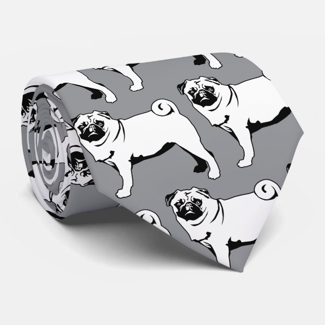 Pug Mops Tie (Rolled)