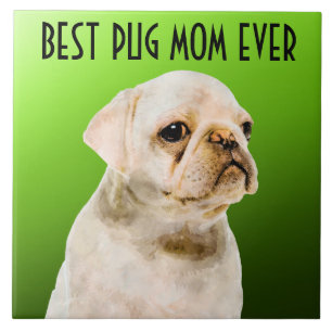 Pug Mum Ceramic Tile