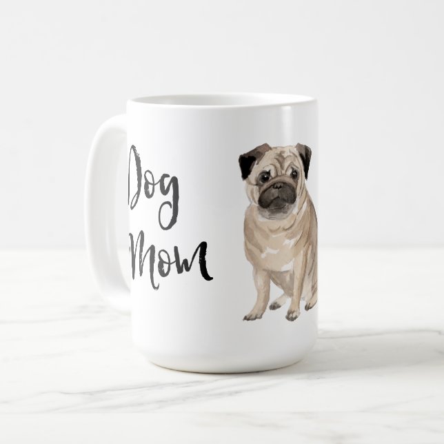 Pug Mum Coffee Mug (Front Left)