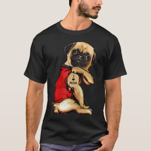 Pug Mum Colourful Love Pugs T-Shirt