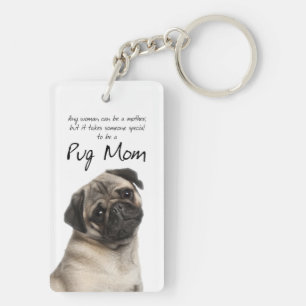 Pug Mum Key Ring
