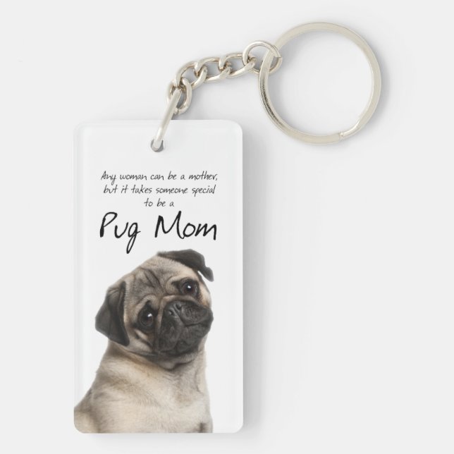 Pug Mum Key Ring (Back)