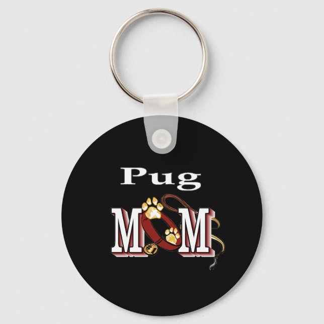 pug mum Keychain (Front)