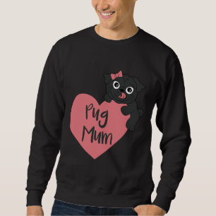 Pug Mum Love Heart Classic T-Shirt 233 Sweatshirt