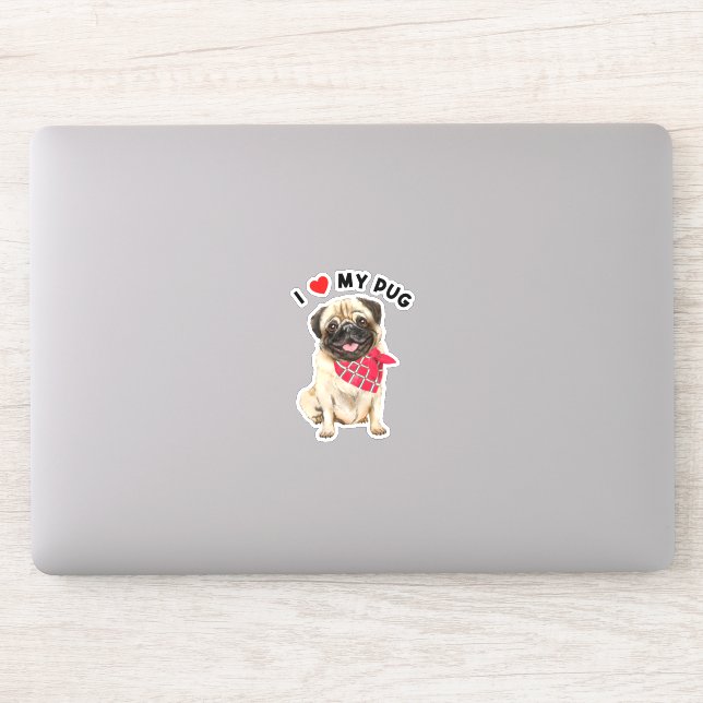 Pug mum, pug dad, cute pug dog, pug art  (Computer)