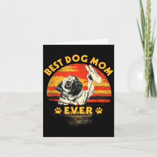 Pug mum retro sunset funny dog mother's day  card