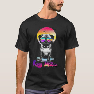 Pug Mum Sunglasses Mother's Day Funny Pug Mother's T-Shirt
