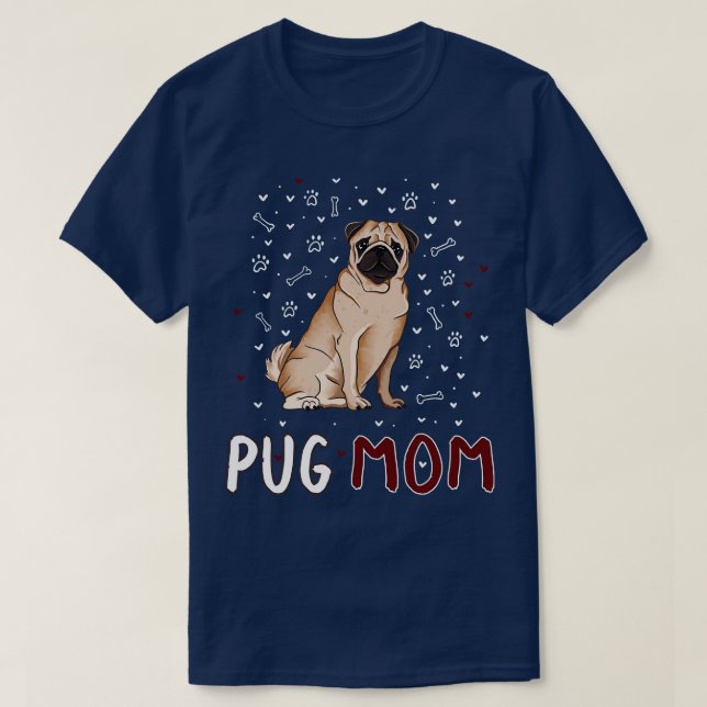 Pug Mum T-Shirt (Design Front)