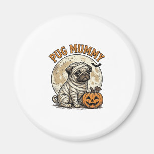 Pug Mummy Halloween Vintage Dog Shirt Design_1 Magnet
