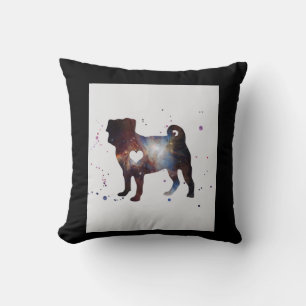 Pug Nebula Pug Dog Lover Nebula Lover Gift Cushion