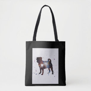 Pug Nebula Pug Dog Lover Nebula Lover Gift Tote Bag