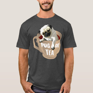 Pug Of TeaCool Herbal Beverage Drinkers Funny Anim T-Shirt