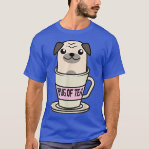 Pug Of TeaCool Herbal Beverage Drinkers Funny Anim T-Shirt