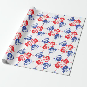Pug on French Wrapping Paper