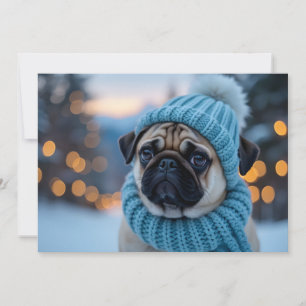 Pug or dog Christmas Card