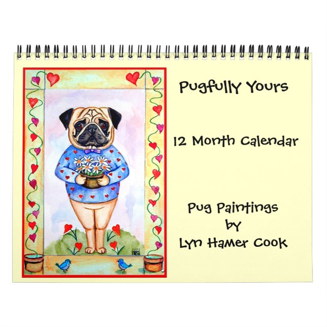 Pug Original Art Calendar (Cover)