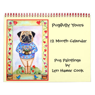 Pug Original Art Calendar