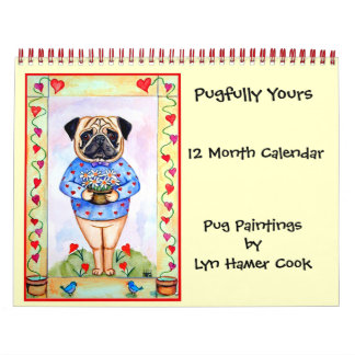 Pug Original Art Calendar