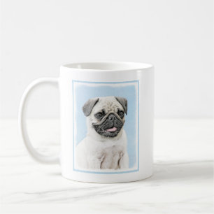 Pug Painting - Cute Original Dog Art Coffee Mug