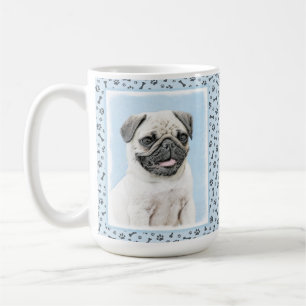 Pug Painting - Cute Original Dog Art Coffee Mug