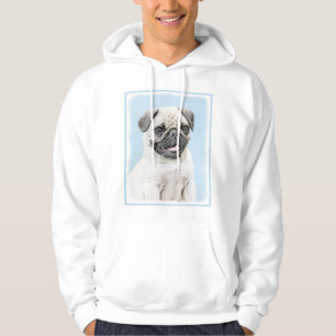 Pug Painting - Cute Original Dog Art Hoodie