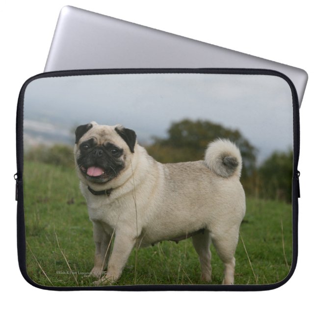 Pug Panting Laptop Sleeve (Front)