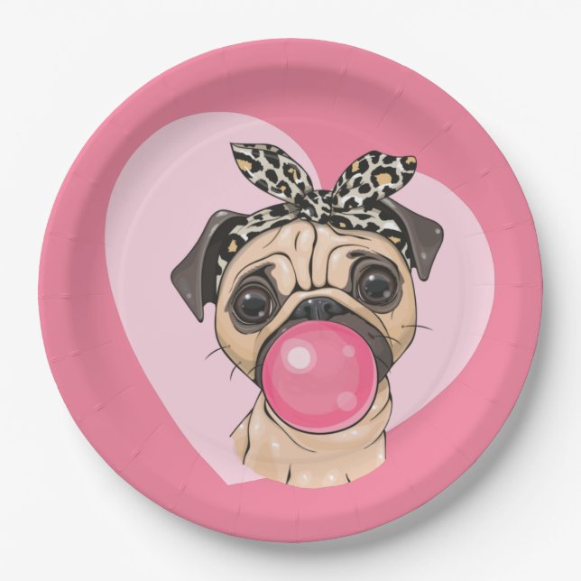 Pug Paper Plate (Front)