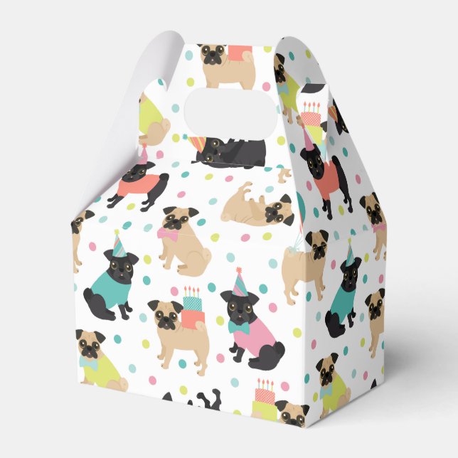 Pug Party Favour Box (Front Side)