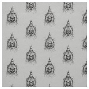 Pug Party Scribble  Fabric