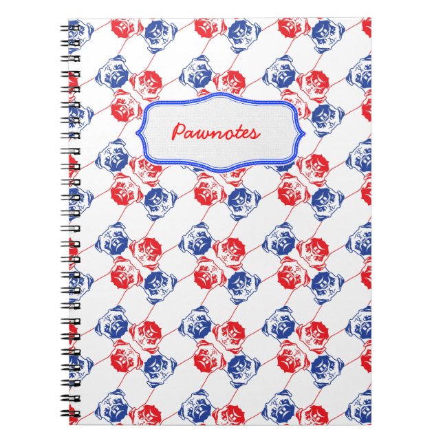 Pug Pattern Notebook (Front)