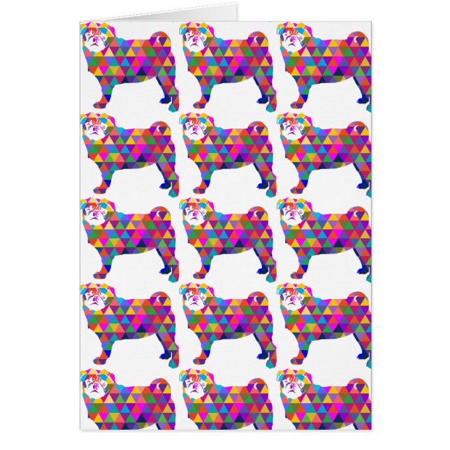 Pug Pattern red blu (Front)