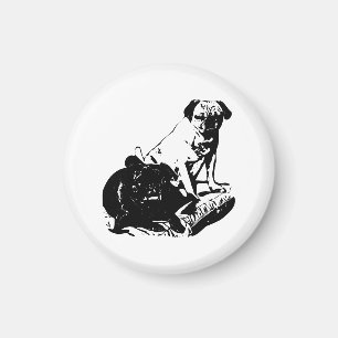 Pug Pause, Shaded Magnet