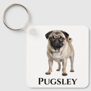 Pug Personalise Key Ring