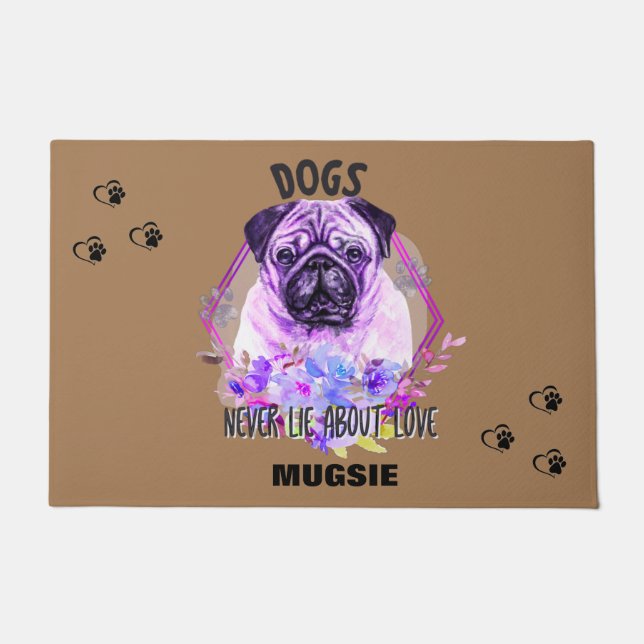 "PUG" PERSONALIZED DOORMAT (Front)