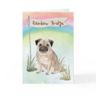 Pug Pet Sympathy Over Rainbow Bridge