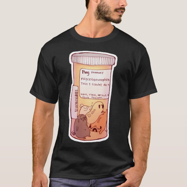 Pug Pills T-Shirt (Front)