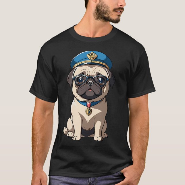 Pug Pilot T-Shirt (Front)