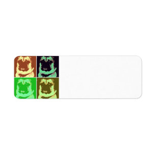Pug Pop Art Return Address Label