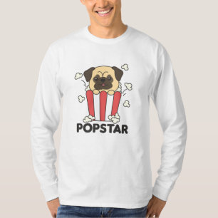 Pug Popcorn Time Funny Animals In Fast Food T-Shirt