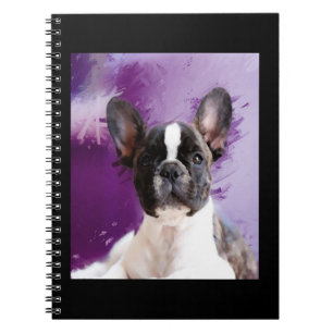 Pug Portrait Art Cute Pug Notebook