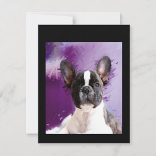 Pug Portrait Art Cute Pug Thank You Card