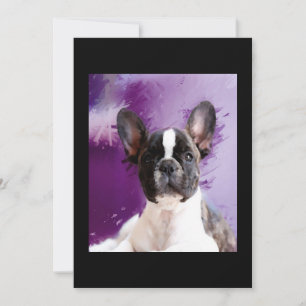Pug Portrait Art Cute Pug Thank You Card
