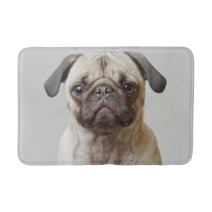 Pug Portrait Bath Mat