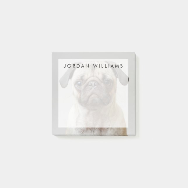 Pug Portrait Post-it Notes (Front)