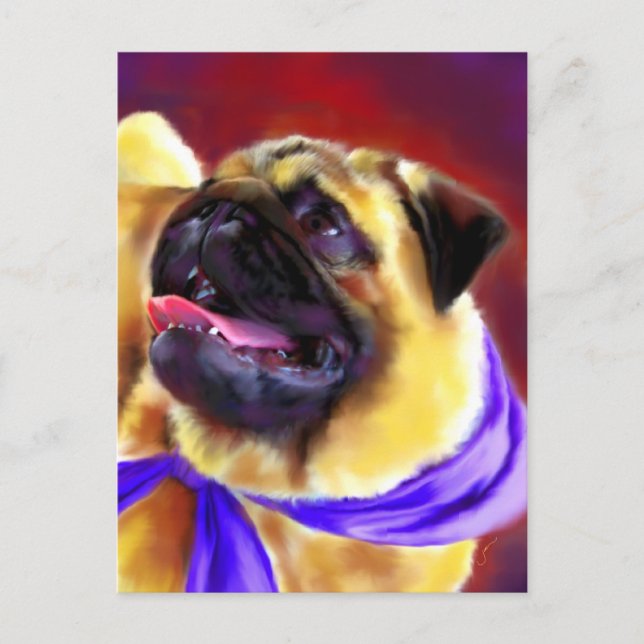 Pug Postcard (Front)