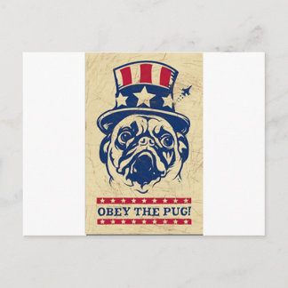 Pug Postcard