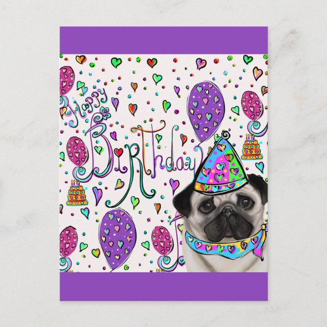 PUG POSTCARD (Front)