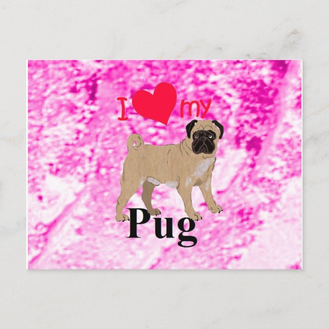 Pug Postcard (Front)