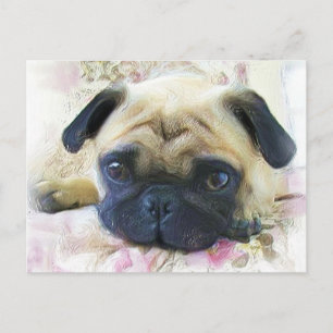 Pug Postcard
