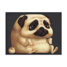 pug postcard